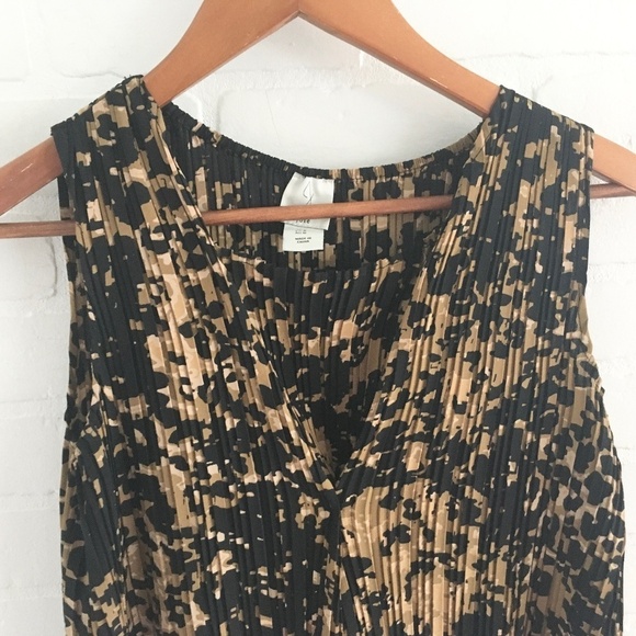 Revolve x Joie Ribbed Silky Tank top Blouse Animal print Leopard Black tan Sz M - Picture 9 of 13